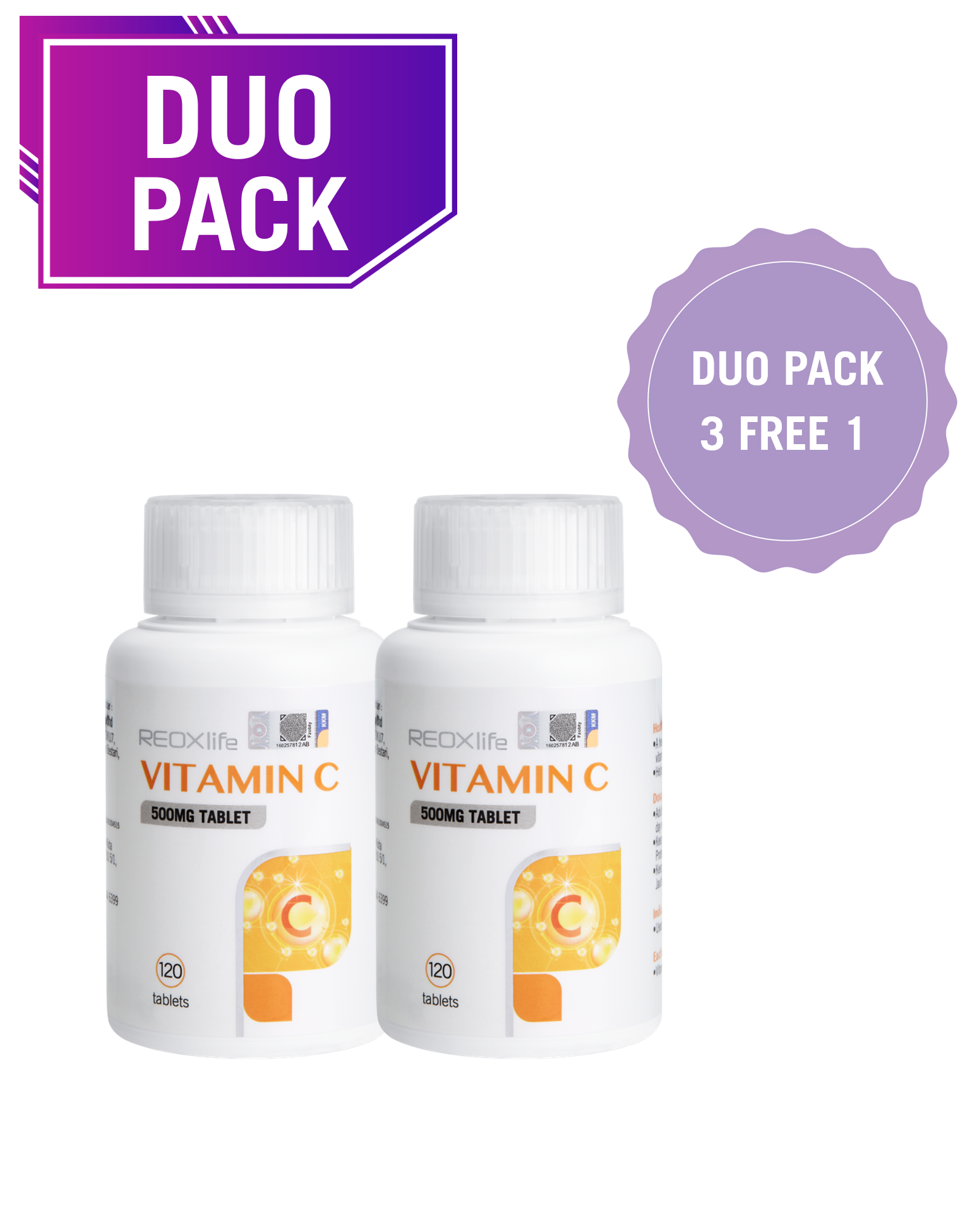 REOXlife Vitamin C (3 DUO PACK FREE 1 DUO PACK)